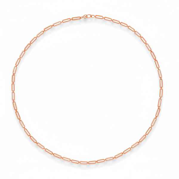 Chic Rose Gold Paperclip Necklace | Radiant Link Chain Jewelry