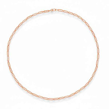 Chic Rose Gold Paperclip Necklace | Radiant Link Chain Jewelry