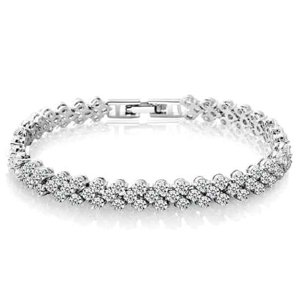 Stunning Silver Bracelet | Chic Cubic Zirconia Glow