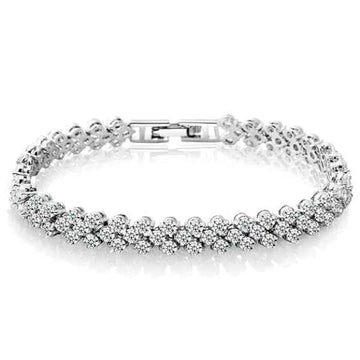 Stunning Silver Bracelet | Chic Cubic Zirconia Glow