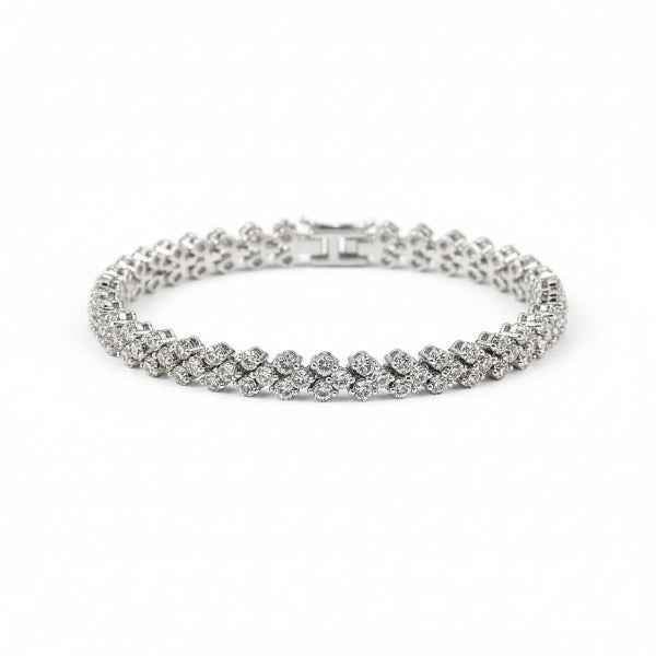 Stunning Silver Bracelet | Chic Cubic Zirconia Glow