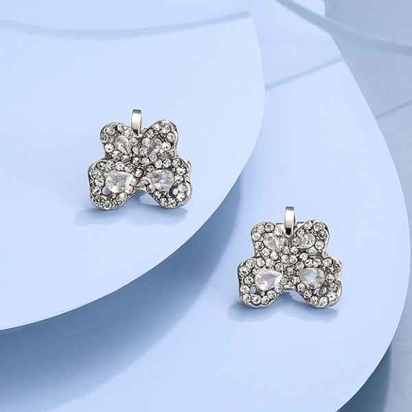 Silver Butterfly Clips | Dainty Crystal Non Pierced Ear Cuff Jewelry