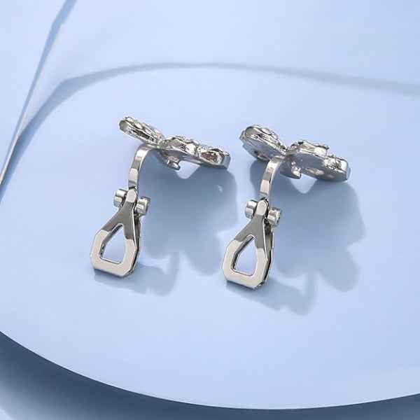 Silver Butterfly Clips | Dainty Crystal Non Pierced Ear Cuff Jewelry