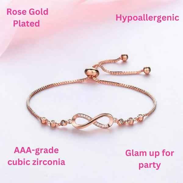 Chic rose gold Crystal Cluster Bracelet | Radiant Marquise Link Jewelry