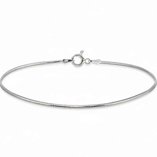 Silver Snake Chain Adjustable Anklet - Luxe Foot Jewelry for Women