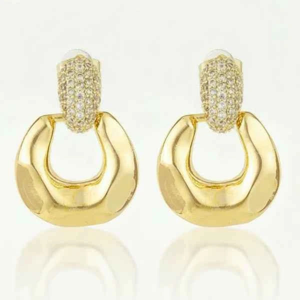 Chic Simple Gold Dangle Earrings | Sleek Drop Modern Hook Jewelry