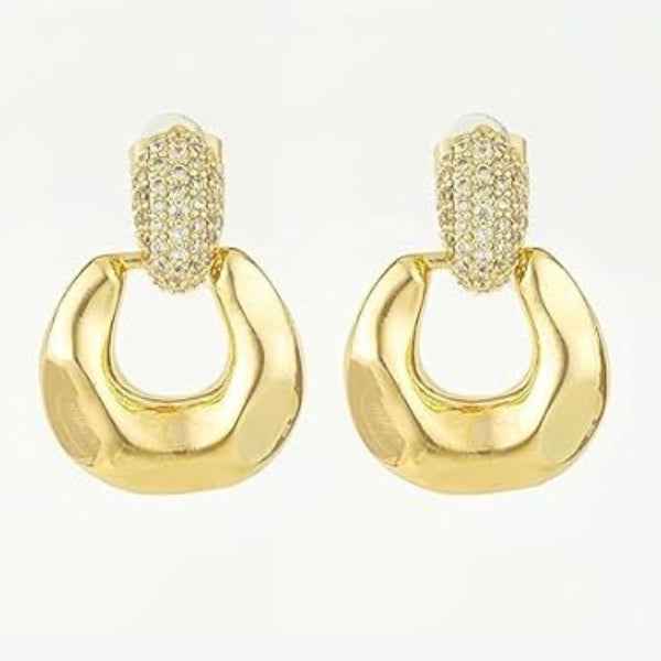 Chic Simple Gold Dangle Earrings | Sleek Drop Modern Hook Jewelry