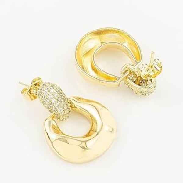 Chic Simple Gold Dangle Earrings | Sleek Drop Modern Hook Jewelry