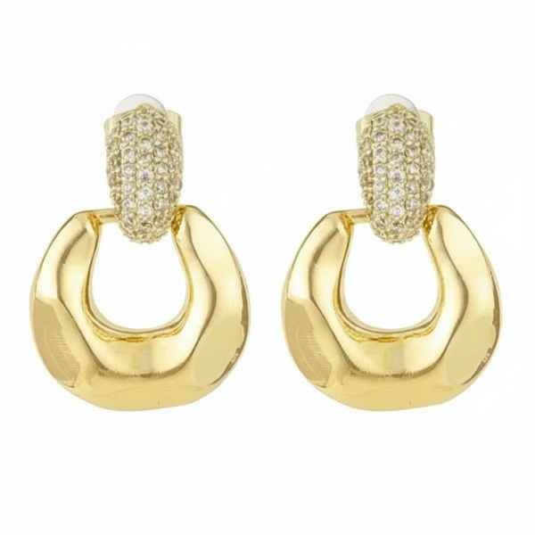 Chic Simple Gold Plated Dangle Earrings | Sleek Drop Modern Hook Jewelry