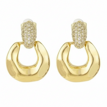 Chic Simple Gold Plated Dangle Earrings | Sleek Drop Modern Hook Jewelry