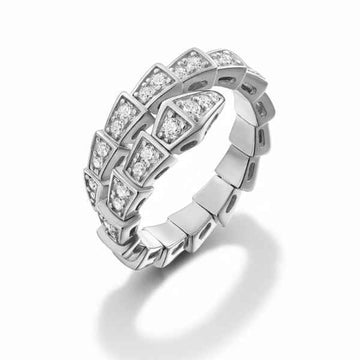 Luxury Snake Design Ring | Crystal Studded Finger Ring for Women