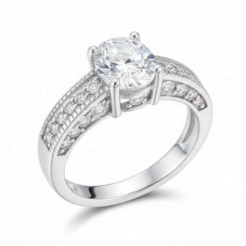 Solitaire Promise Ring | Sparkling Cubic Zirconia Classic Finger Ring