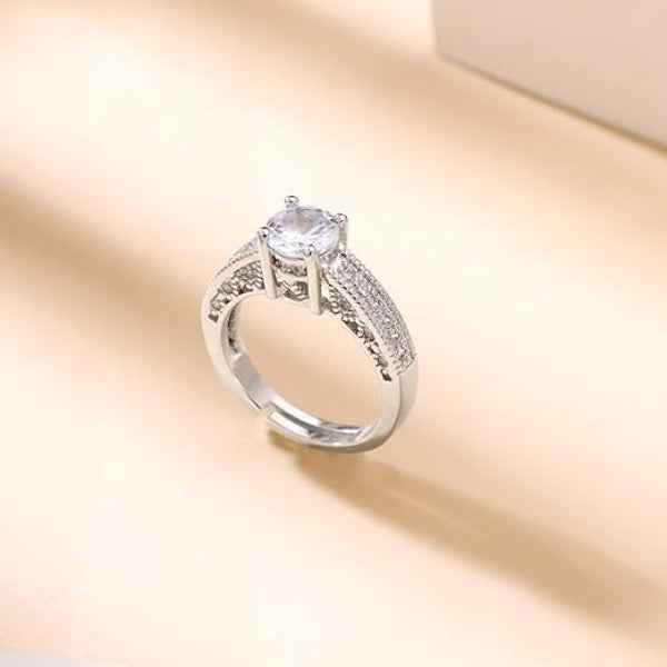 Solitaire Promise Ring | Sparkling Cubic Zirconia Classic Finger Ring