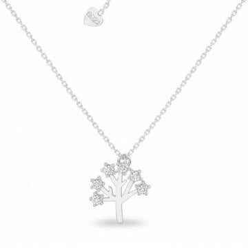 Sterling Silver Tree of Life Necklace - Dazzling Cubic Zirconia Pendant