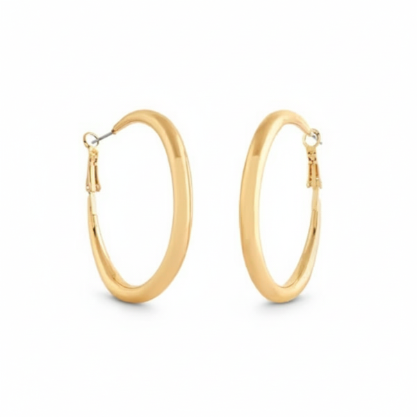 Thick Gold Plated Hoop Earrings | Bold, Lightweight Fashion Jewelry
