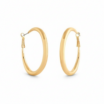 Thick Gold Plated Hoop Earrings | Bold, Lightweight Fashion Jewelry