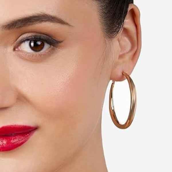 Thick Gold Hoop Earrings | Bold, Lightweight Fashion Jewelry
