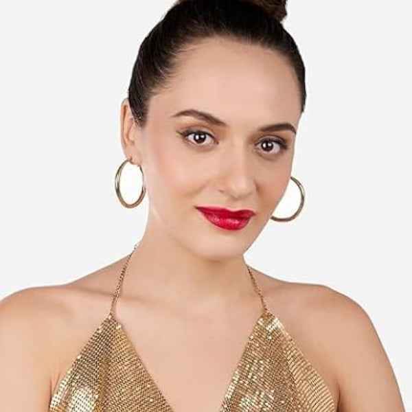 Thick Gold Hoop Earrings | Bold, Lightweight Fashion Jewelry