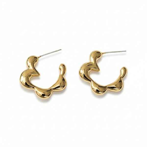 Trendy Gold Plated Hoop Earrings | Lightweight Daily Wear Fashion Jewelry