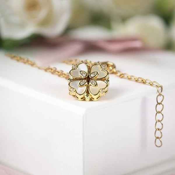 Versatile Magnetic Clover Necklace | Radiant Captivating Heart Jewelry