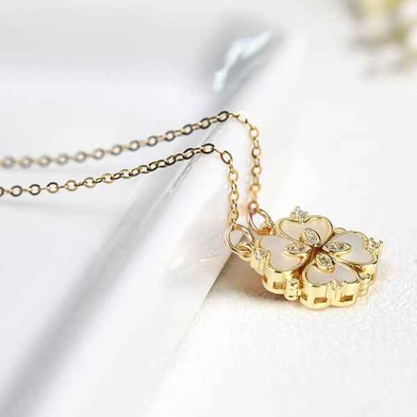Versatile Magnetic Clover Necklace | Radiant Captivating Heart Jewelry