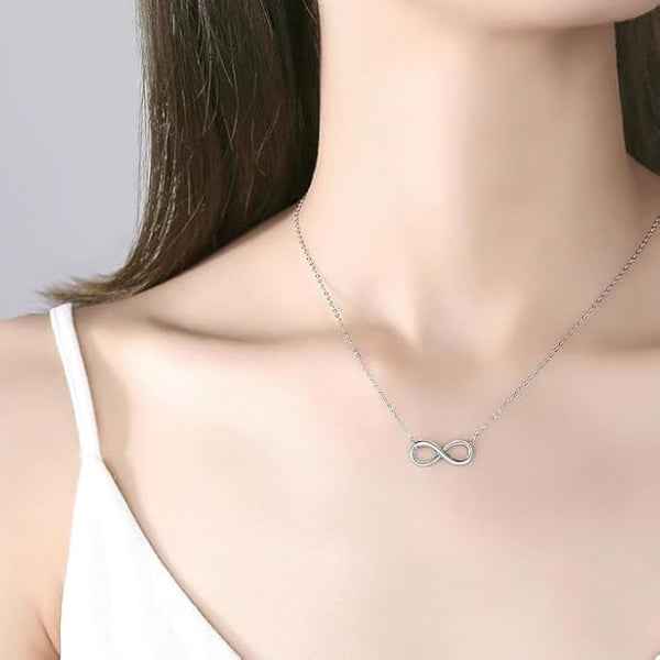 Dainty Silver Infinity Symbol Necklace | Timeless & Elegant
