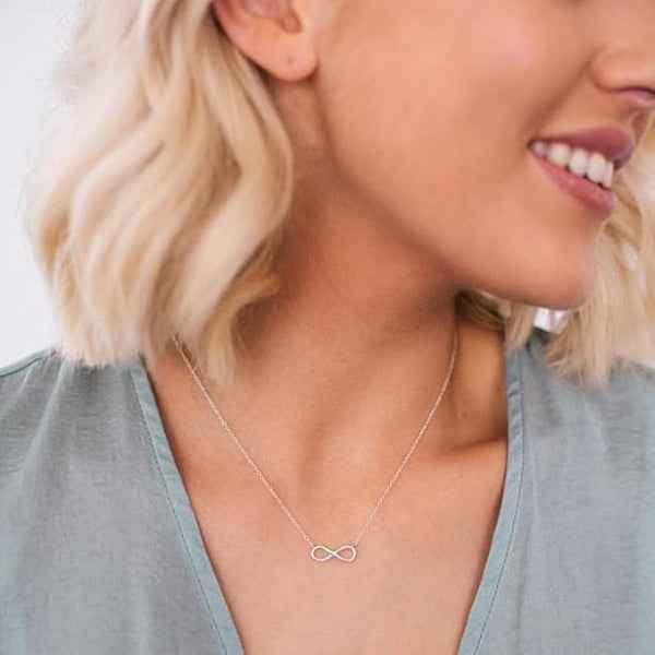 Dainty Silver Infinity Symbol Necklace | Timeless & Elegant